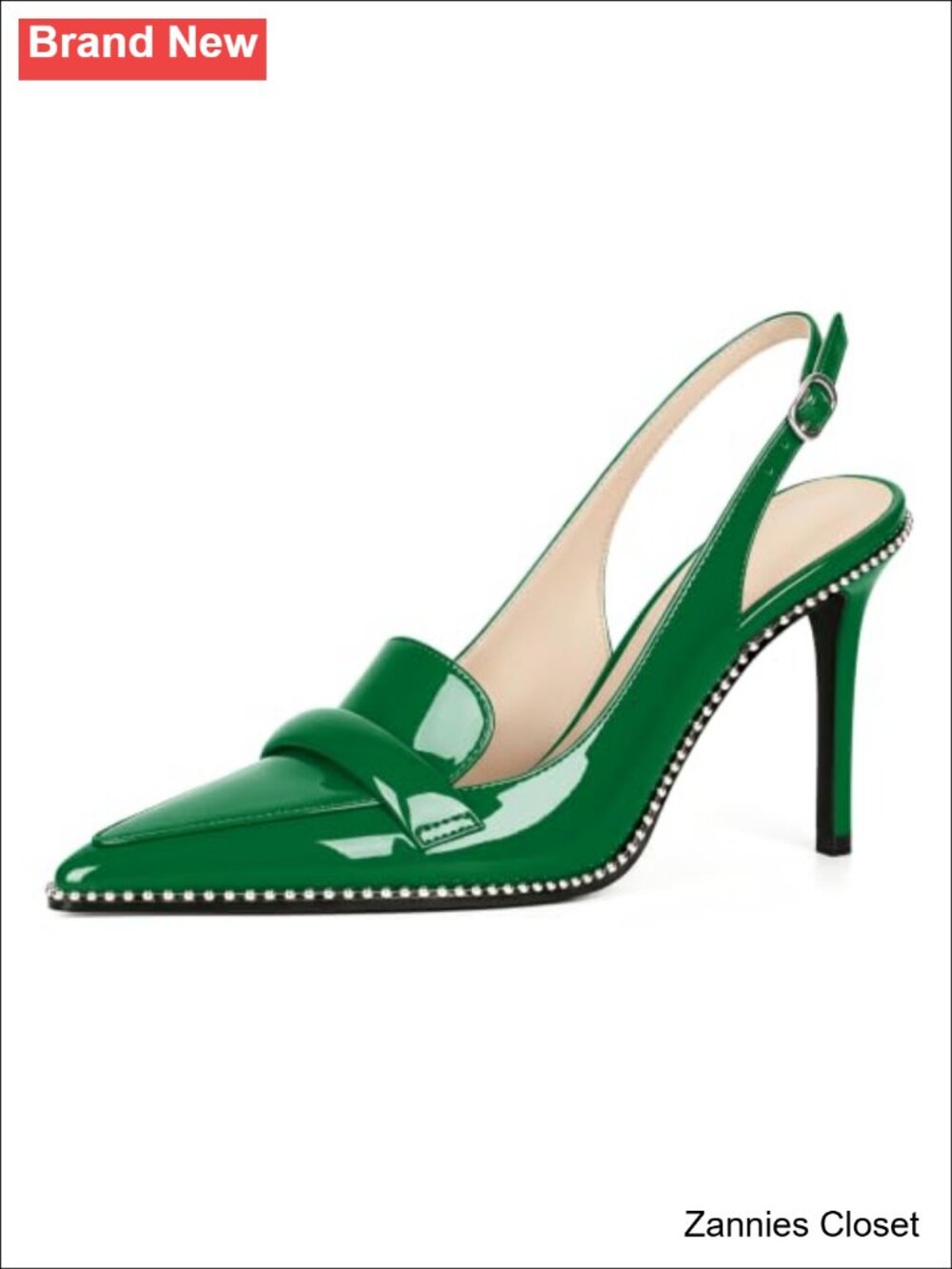 ✨ Esvowido Slingback Heels Women Stilettos Pointed Toe Slip On Pumps High Heels